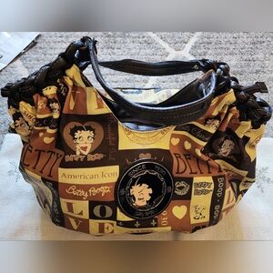 Betty Boop Yellow and Brown Shoulder Bag
